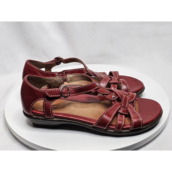 Dansko Red Leather Strappy Mary Jane Heel Sandals Womens Size US 5.5-6 EU 36 - Picture 2 of 8
